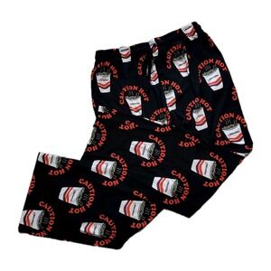 Maruchan Cup‎ 'O Noodles Men's XXL Pajama Pants Black Red Soft! College Ramen